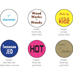 1,000 Custom Printed Labels, 1&quot; Round Circle Stickers, choice of label material & ink color, your logo or art and text, on roll