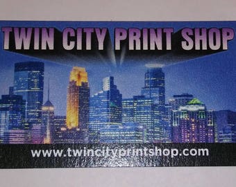 Custom Business Cards - 1,000 Printed Full Color, 2-sides on nice heavy white 16 pt gloss card stock