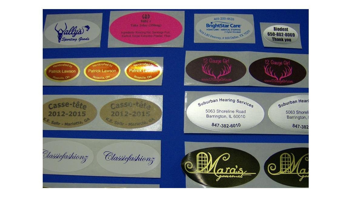 1000 custom printed labels 1 color oval stickers on a roll etsy