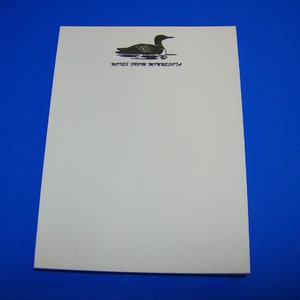 Minnesota Loon Notepads, 50 Sheets Memo Note Pad, Gift Store Cabin Souvenir