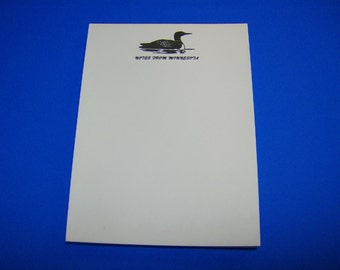 Minnesota Loon Notepads, 50 Sheets Memo Note Pad, Gift Store Cabin Souvenir