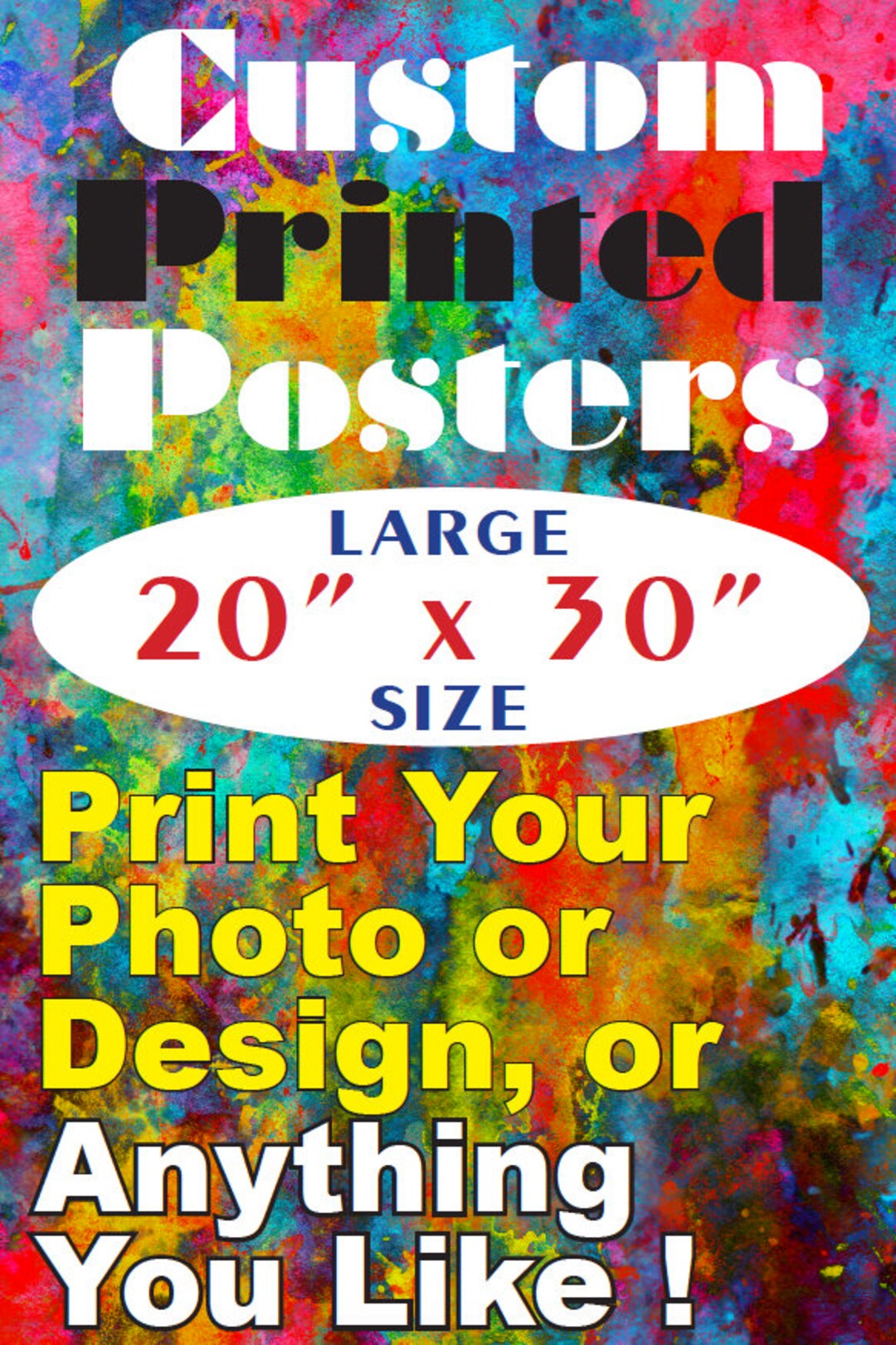 Custom Printed Posters 6 Full Color 20 X 30 - Etsy