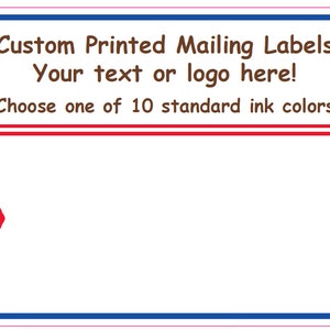 Custom Printed Shipping Labels, 500, on 4&quot; x 3&quot; Mailing Stickers - Your Text / Logo