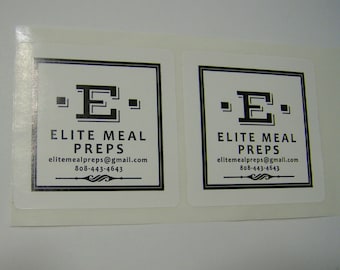 Printed Square Labels, 1,000 Custom 2-1/2" x 2-1/2" Stickers on a roll, choose ink and label color with your design