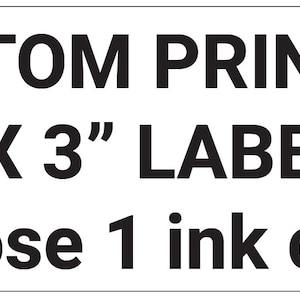 250 Custom Printed Stickers, 1&quot; x 3&quot; Rectangle Roll Labels, choice of label materials and ink color
