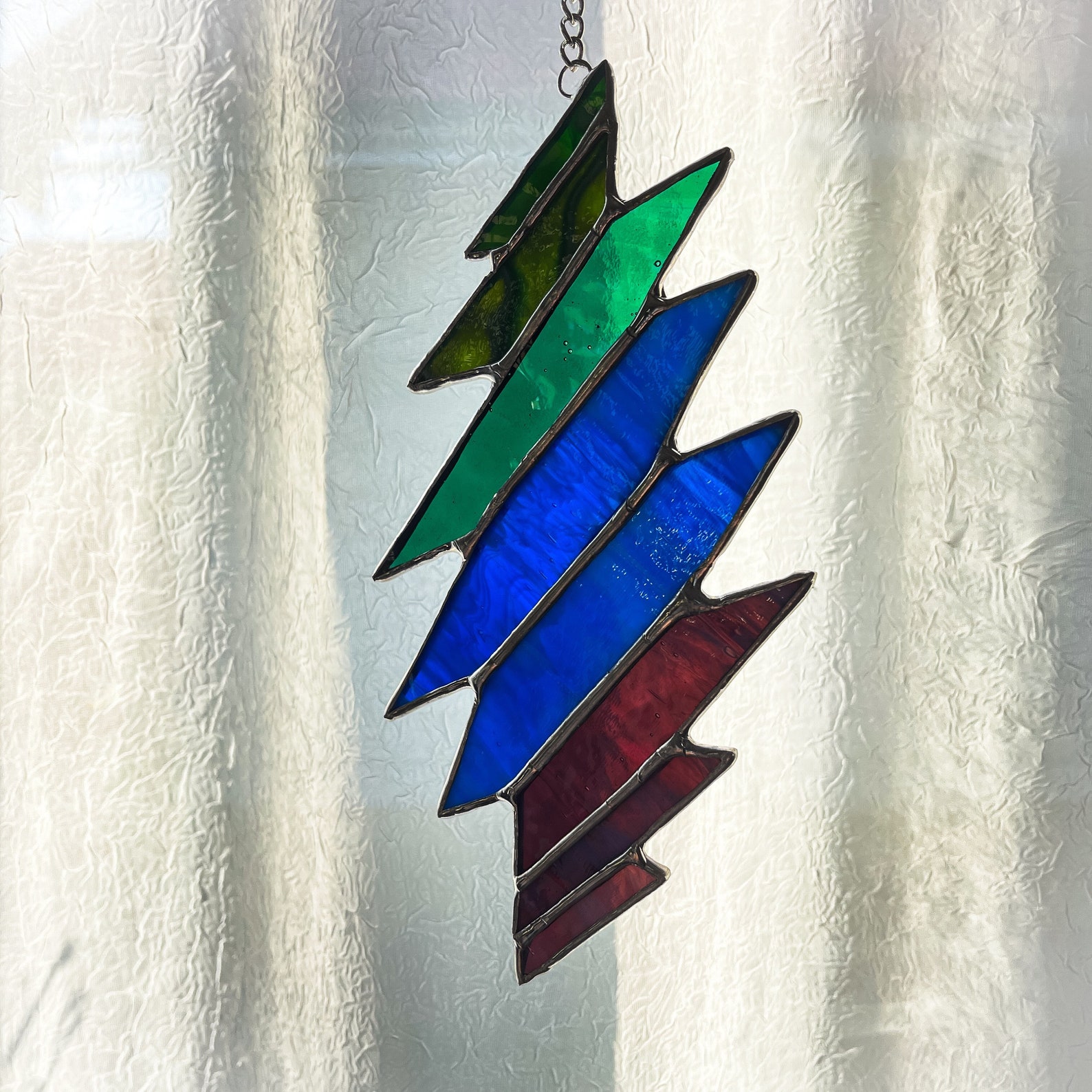 Stained Glass 13 Point Lightning Bolt Etsy