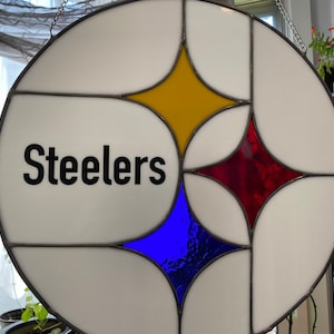 Pittsburg Steelers Stained Glass Panel
