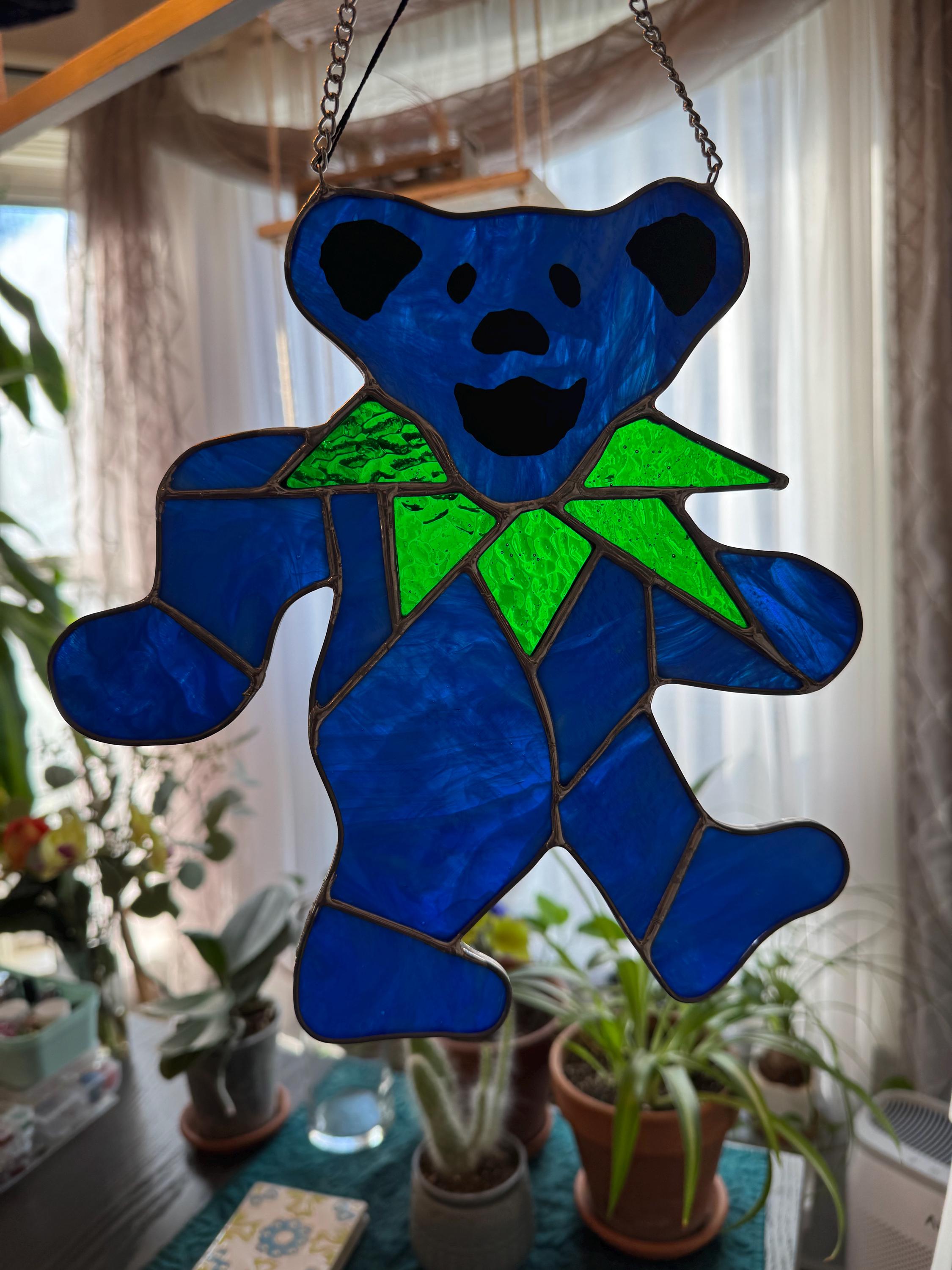 The Original Stained Glass Dancing Bear - Don't Be Fooled by
