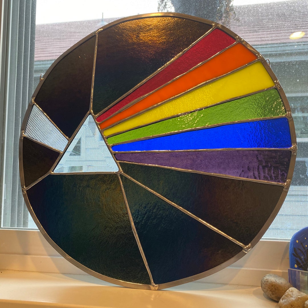 Pink Floyd Stained Glass Prism - Etsy