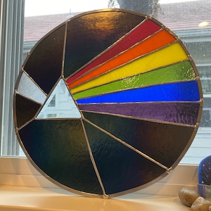 18” Pink Floyd Stained Glass Prism