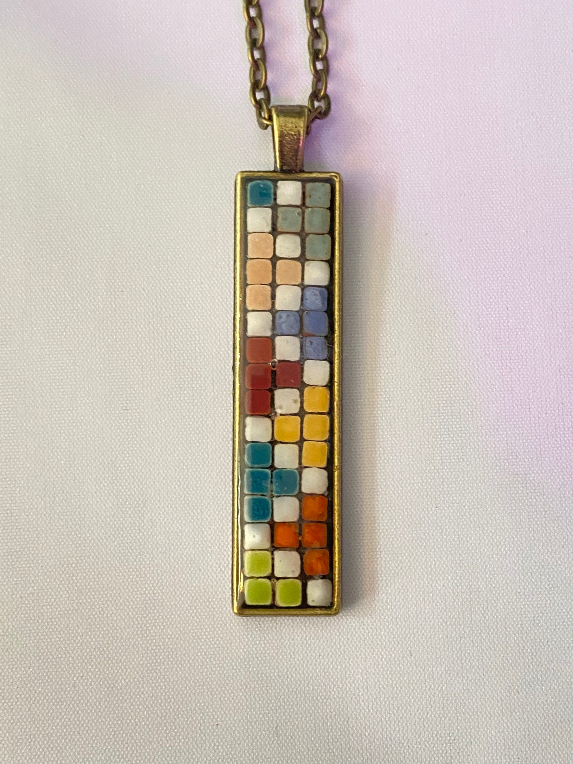 Micro Mosaic Necklace - Handset Moroccan Ceramic Tiles