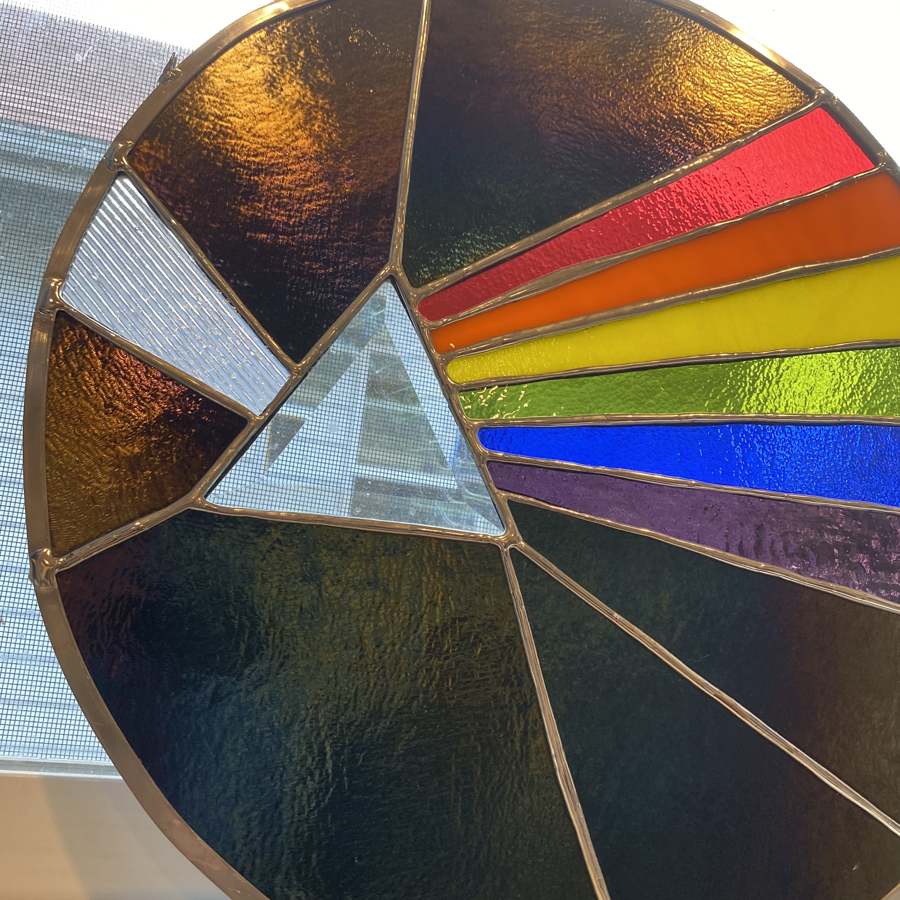 Pink Floyd Stained Glass Prism - Etsy