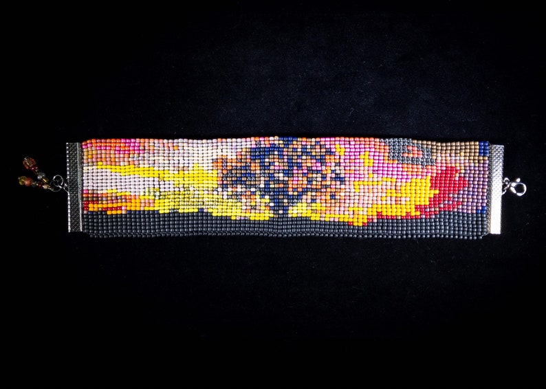 Summer Sunset Woven Beaded Bracelet