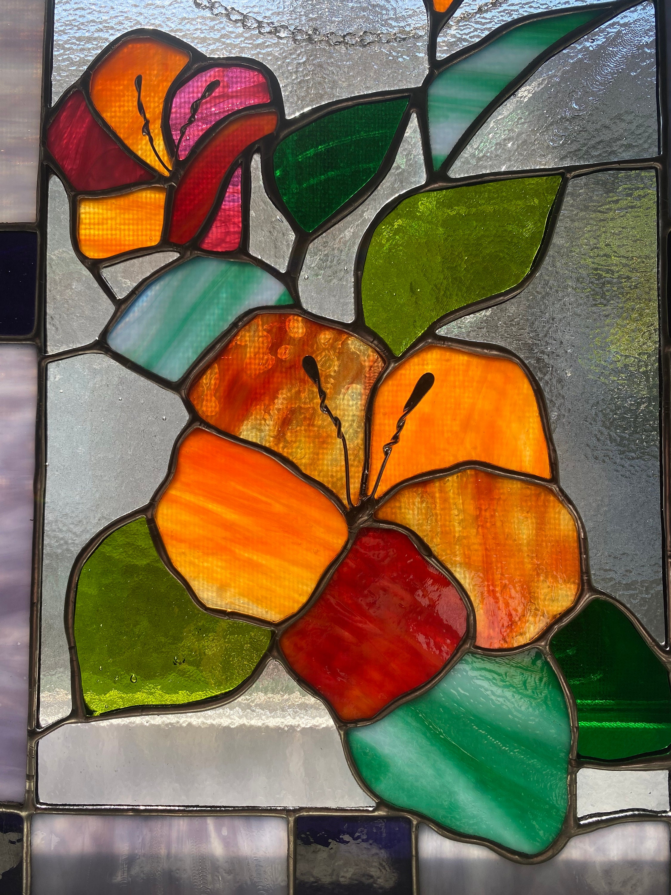 ハイビスカスの花のステンドグラス - Etsy 日本