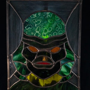 The Creature from the Black Lagoon - Stained Glass Panel