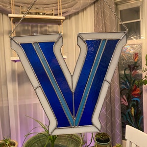 Villanova Wildcats Stained Glass Logo