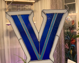 Villanova Wildcats Stained Glass Logo