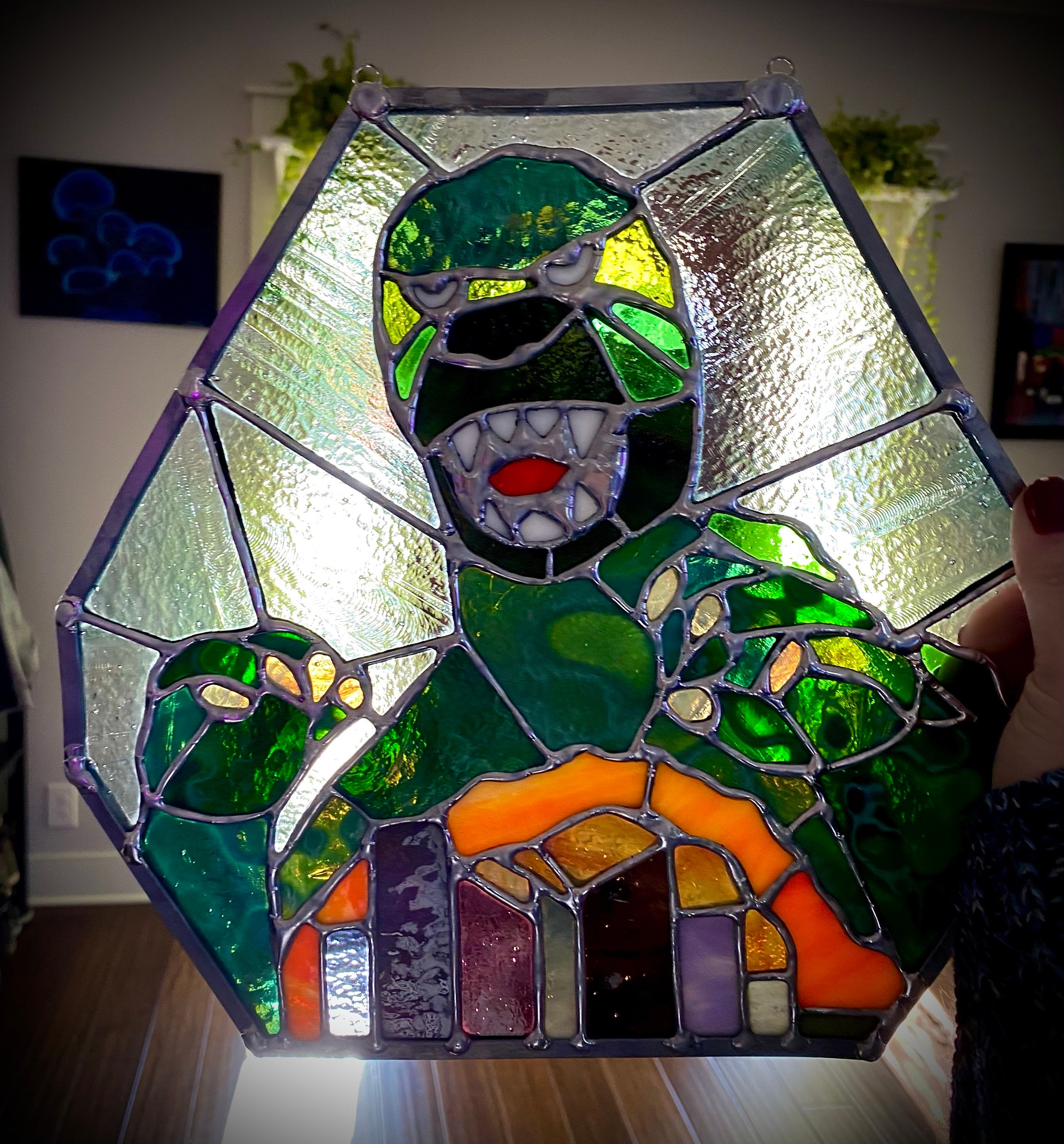 Godzilla Stained Glass Panel, Creature Feature, Monsters - Etsy