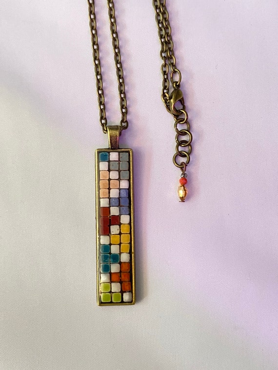 Micro Mosaic Necklace - Handset Moroccan Ceramic Tiles