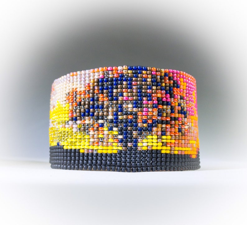 Summer Sunset Woven Beaded Bracelet