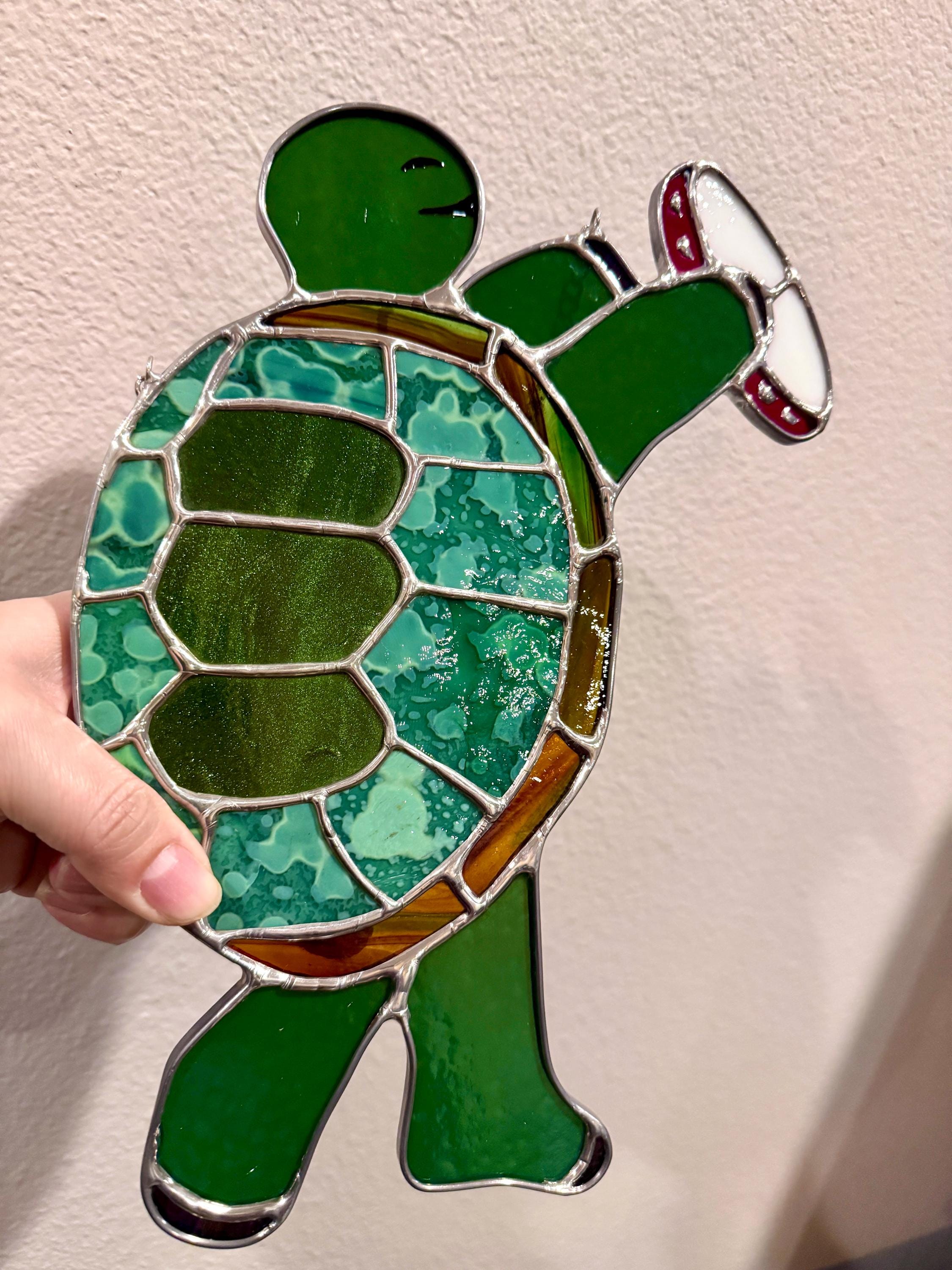 Stained Glass Terrapin Turtle W/ Tambourine - Grateful Dead