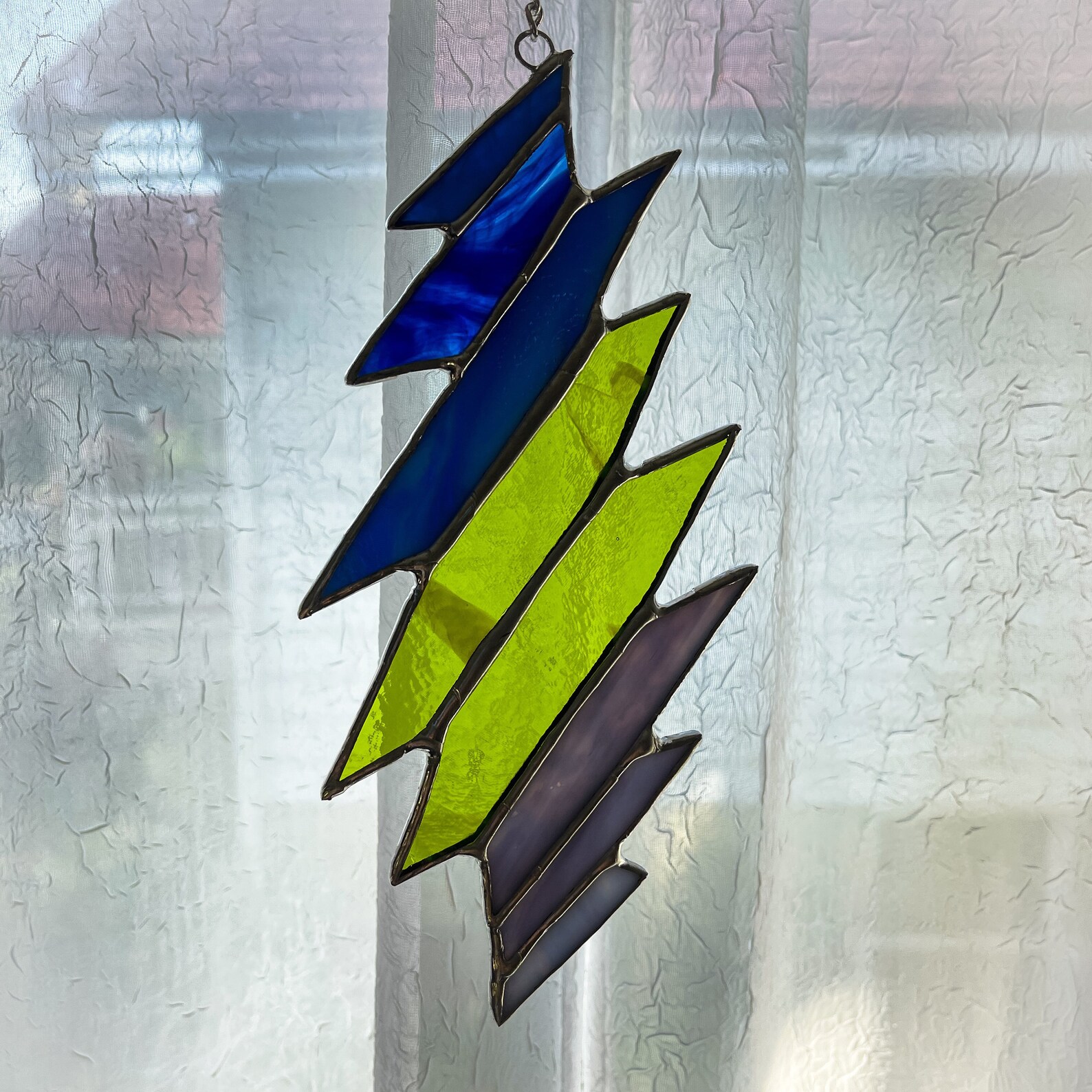 Stained Glass 13 Point Lightning Bolt Etsy