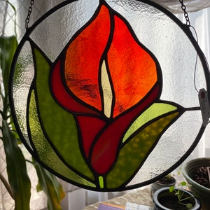 Stained Glass Lilly - Large Suncatcher