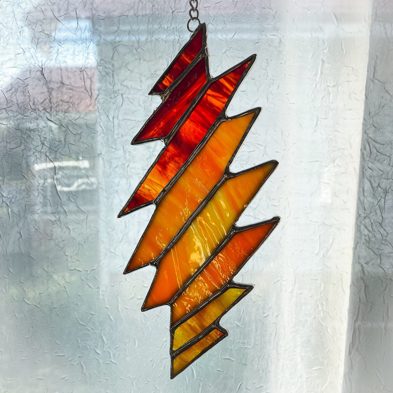 Stained Glass 13 Point Lightning Bolt Etsy