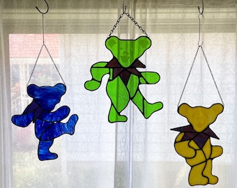 The Original Stained Glass Dancing Bear - Don’t Be Fooled By Imposters !!