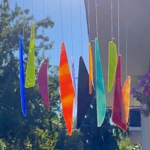 Stained Glass Wind Chimes Etsy