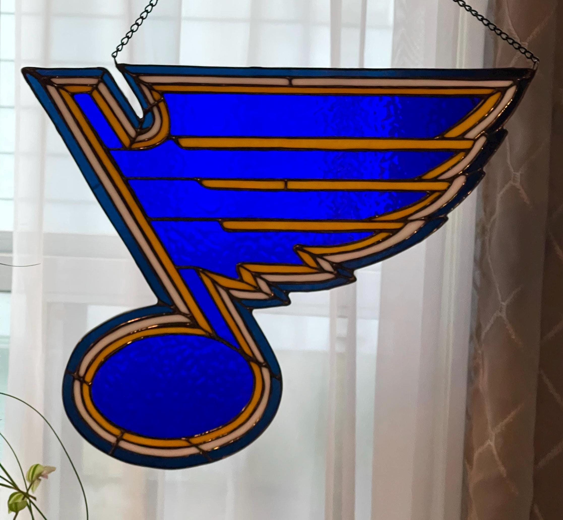 St. Louis Blues Stained Glass Logo - Etsy