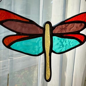 Dragonfly Stained Glass Suncatcher