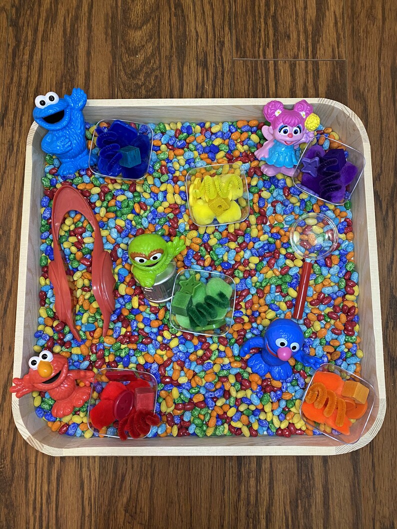 Sesame Street Color Sensory Bin Sensory Kit Activity Bin Etsy