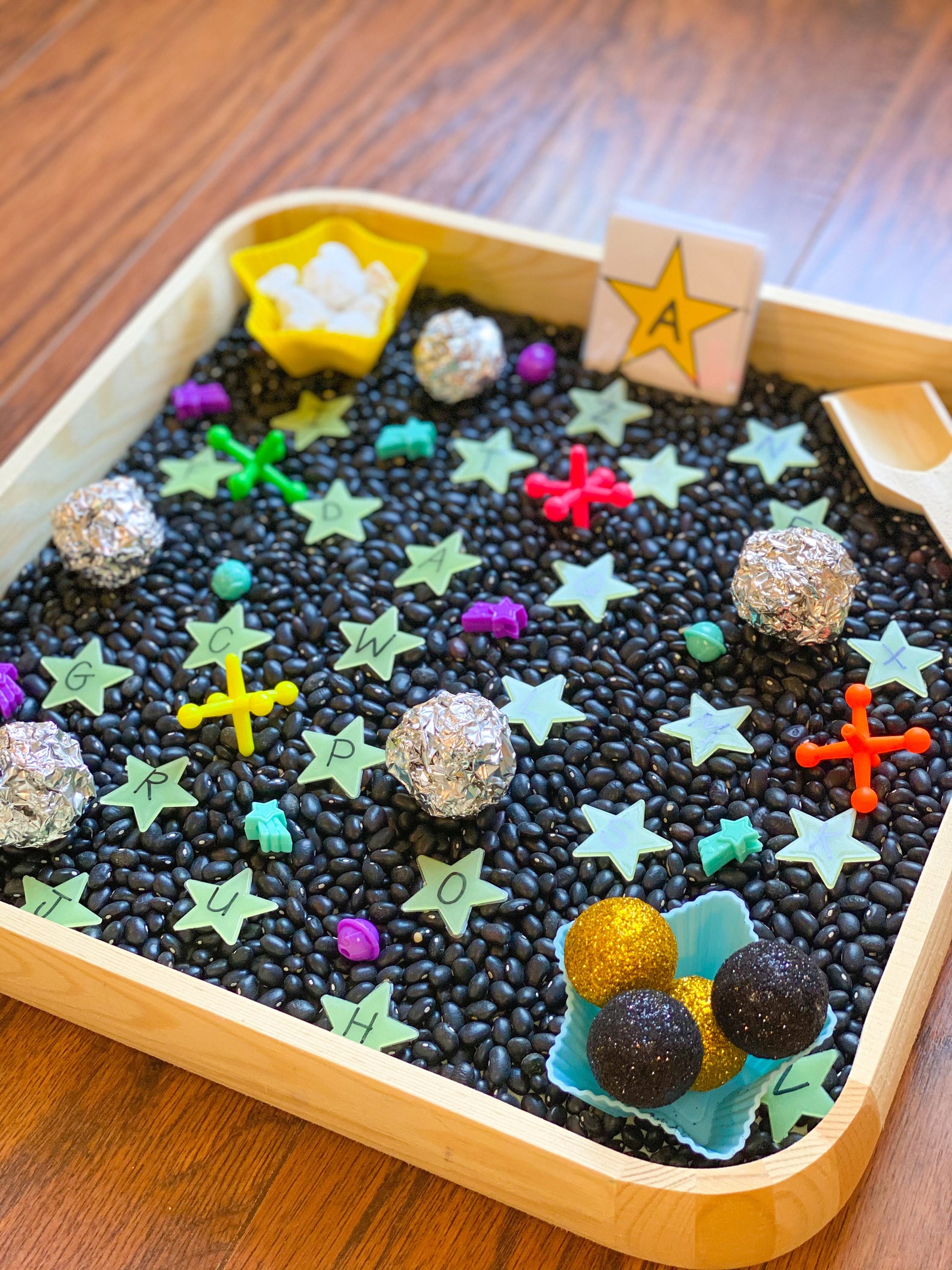 Space Sensory Bin Star Alphabet Sensory Kit Outer Space Etsy UK