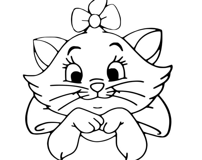 Marie the cat vinyl decal car window choose color and size