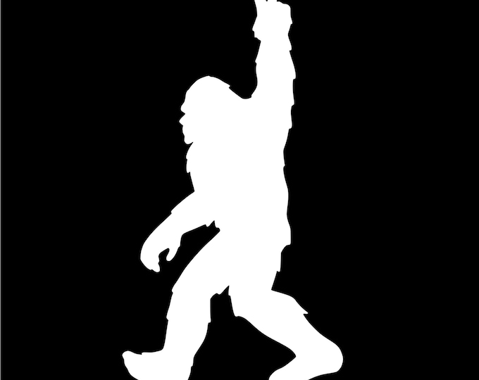 Bigfoot peace vinyl decal car window choose color and size