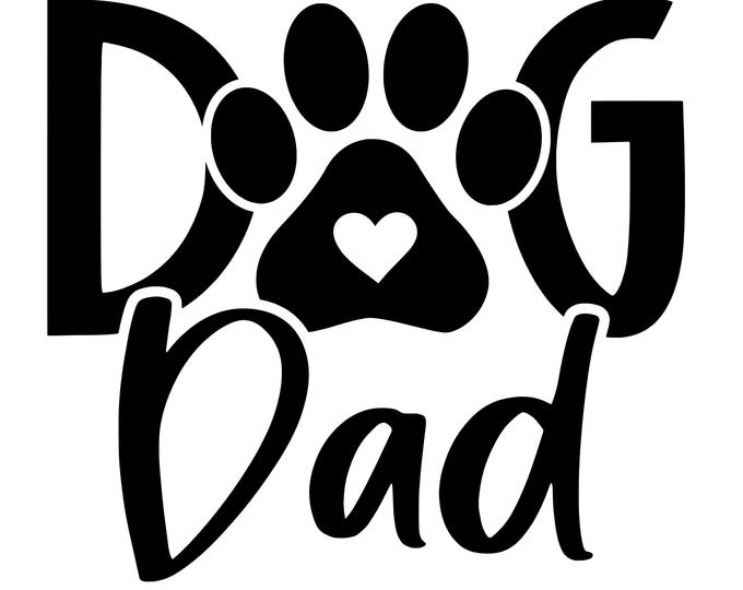 Dog dad vinyl decal car window choose color and size