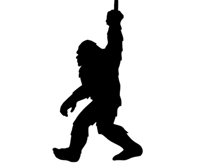 Bigfoot middle finger vinyl decal car window choose color and size