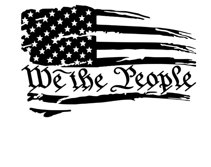 we the people flag vinyl decal car window