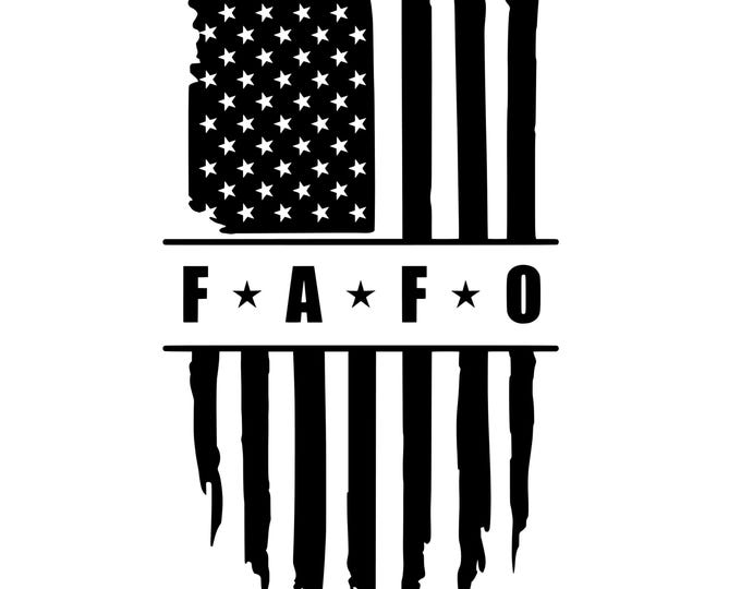 Fafo flag #1 car decal choose color and size