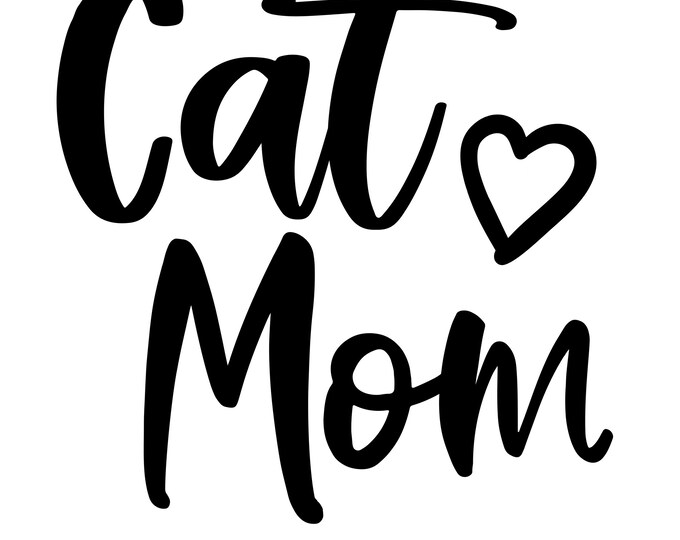 Cat mom humor funny vinyl decal car window  choose color and size