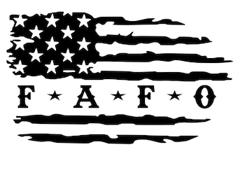 Fafo flag #2 car decal choose color and size