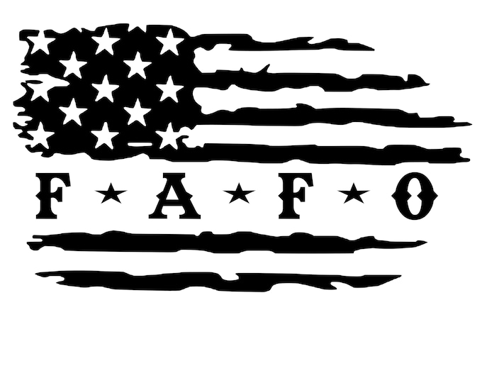 Fafo flag #2 car decal choose color and size