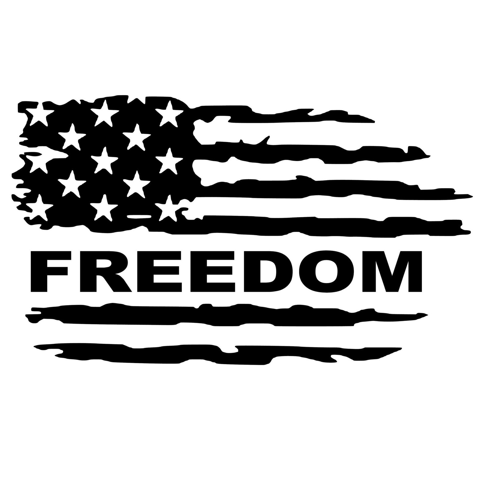 Freedom Flag Vinyl Decal Car Window Etsy