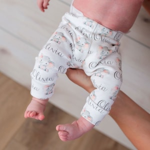 Personalized Name Leggings in Organic Cotton - You choose name symbols fonts and colors