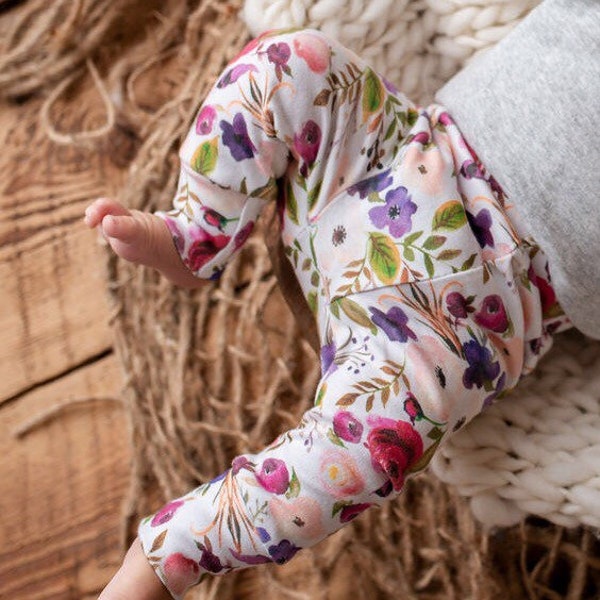 Wildflower Leggings in Organic Cotton  for Babies  and Kids