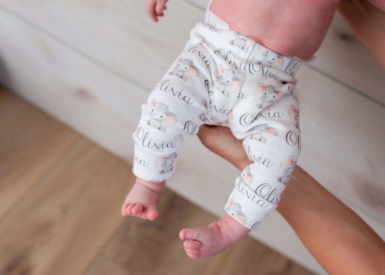 Personalized Name Leggings in Organic Cotton You choose name symbols fonts and colors image 1