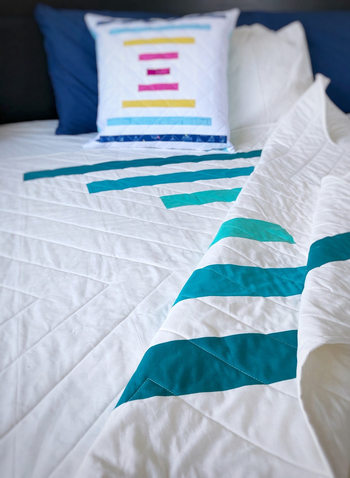 raise the bar modern quilt pattern bold geometric throw etsy