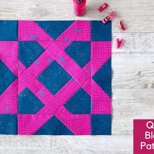 Kitchen Tile Quilt Block Pattern, Beginner Foundation Paper Piecing, FPP Quilt Block Pattern, Modern Quilt Block Pattern
