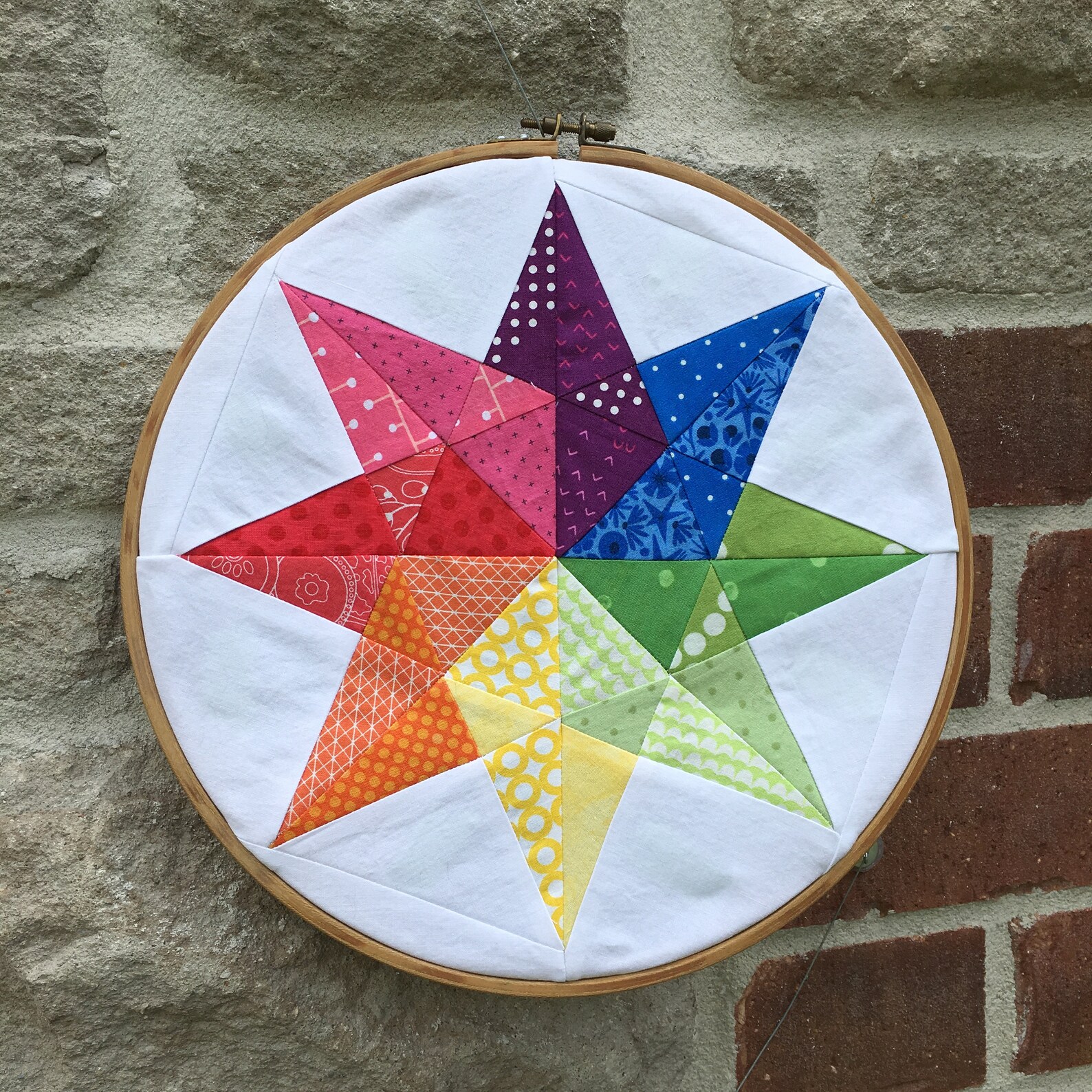 Modern Rainbow Star Quilt Pattern Foundation Paper Piecing Etsy